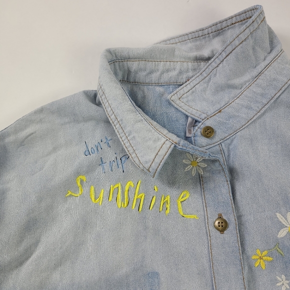 FREE PEOPLE Denim Yearbook Mini Dress - XS - Picture 3 of 6